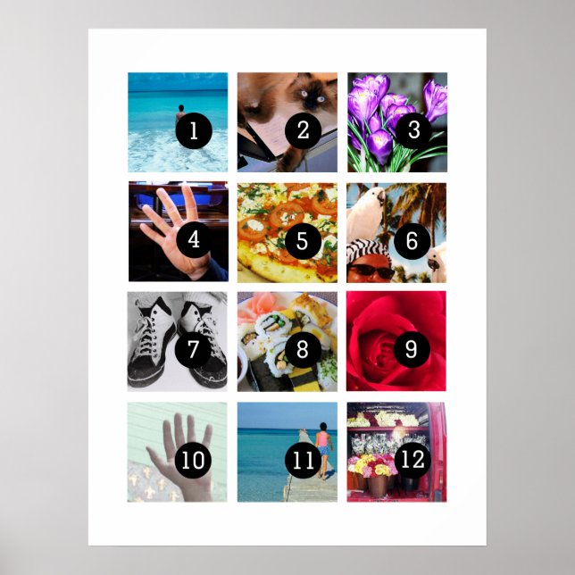 Easily Make Your Own Photo Art with 12 images Poster (Front)