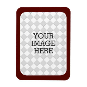 Easily Make Your Own Photo Display Burgundy Frame Magnet
