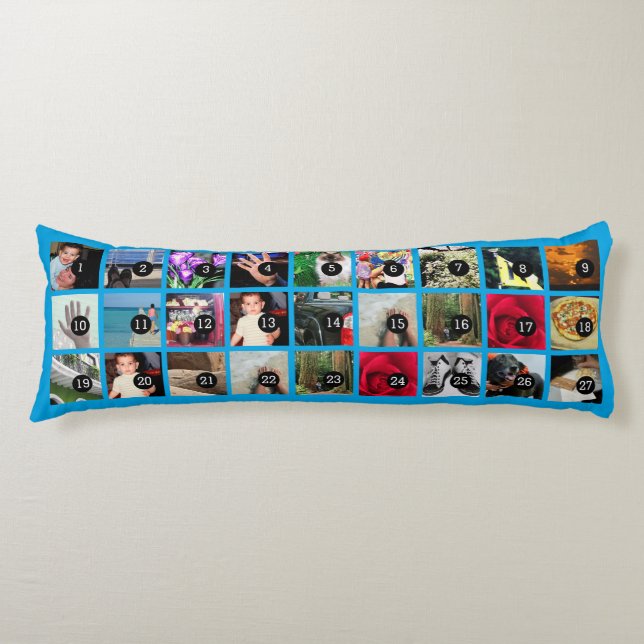 Easily Make Your Own Photo Display with 27 images Body Cushion (Front)