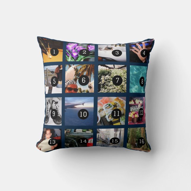 Easily Make Your Own Photo Pillow with 32 images (Front)