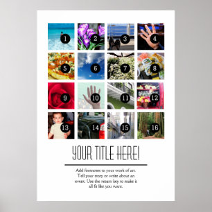 Easily Make Your Own Photo Poster 16 images +Text