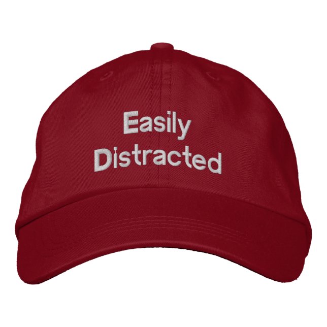 EasilyDistracted Embroidered Hat (Front)