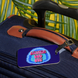 Easing GOD Out Geode 12 Step AA Recovery Slogan Luggage Tag