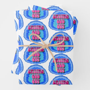 Easing GOD Out Geode 12 Step AA Recovery Slogan Wrapping Paper Sheet