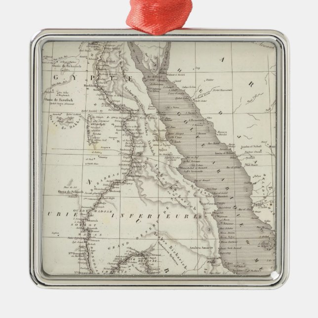 East Africa Map Metal Ornament (Front)