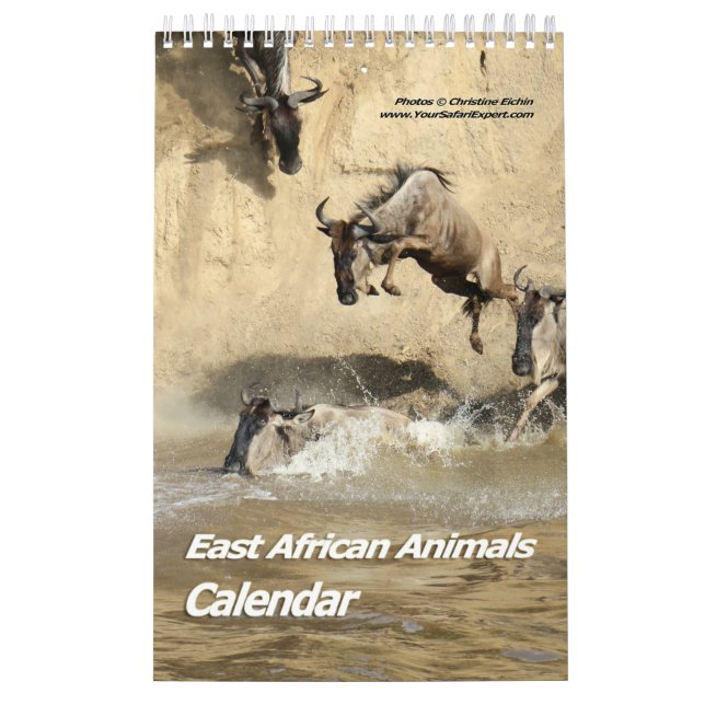 East African Animals (Single Page) Calendar (Cover)