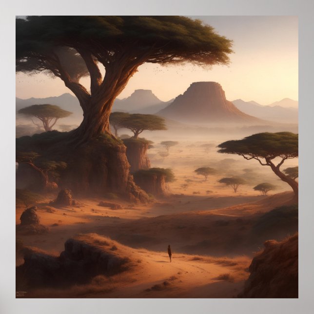 east African landscape Poster (Front)