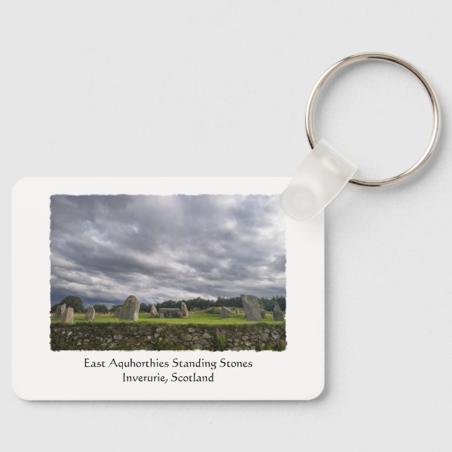 East Aquhorthies Standing Stones, Scotland Key Ring (Front)