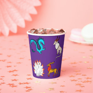 East Asia Folklore Paper Cups