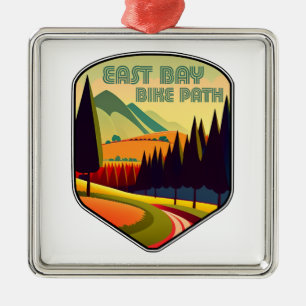 East Bay Bike Path Colours Metal Ornament