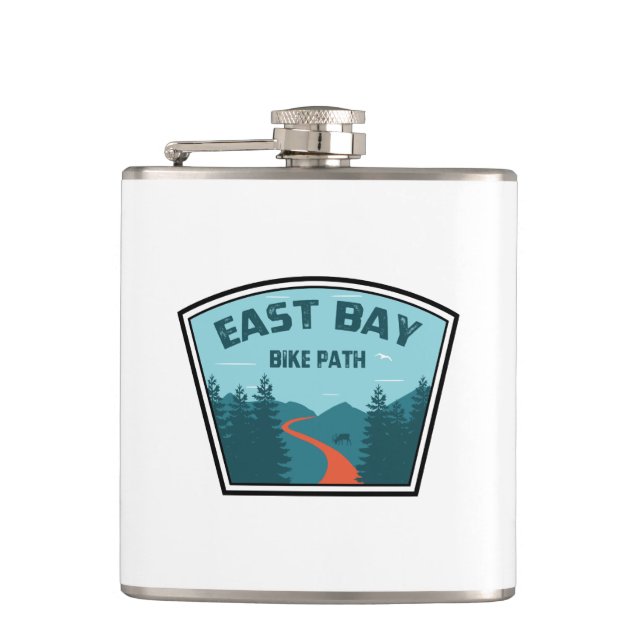 East Bay Bike Path Hip Flask (Front)