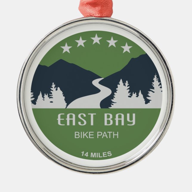 East Bay Bike Path Metal Ornament (Front)