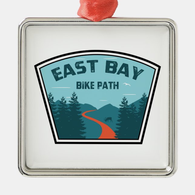 East Bay Bike Path Metal Ornament (Front)