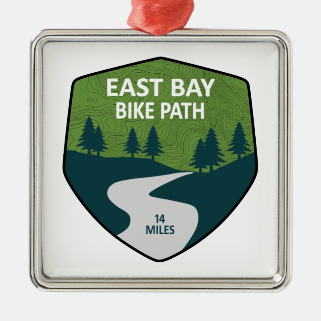 East Bay Bike Path Metal Ornament (Front)