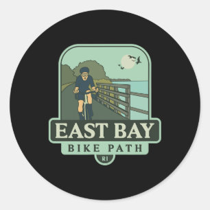 East Bay Bike Path - Rhode Island (cycling)  Classic Round Sticker