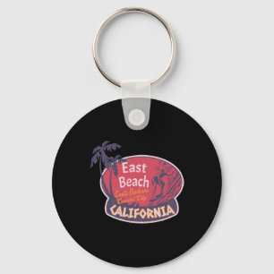 East Beach Santa Rra California Surfing Vintage Su Key Ring