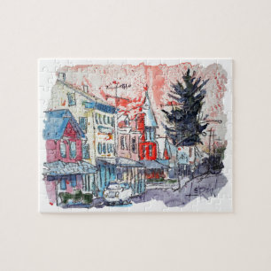 East Berlin Happy Painting / Artist Larry Lerew Jigsaw Puzzle