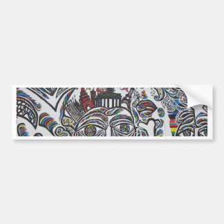 East Berlin Wall Graffiti Bumper Sticker