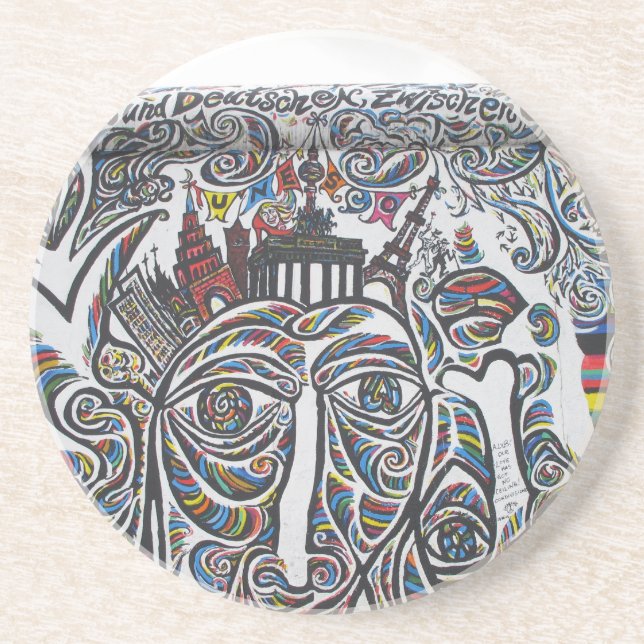 East Berlin Wall Graffiti Coaster (Front)