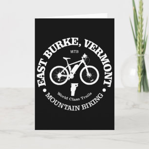 East Burke Funny East Burke Vermont Mountain Bikin Card
