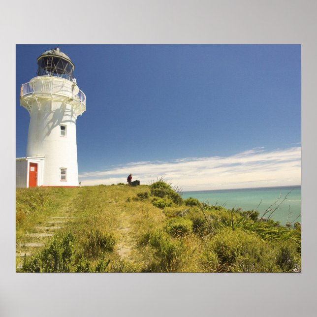 East Cape Lighthouse, Eastland, New Zealand Poster (Front)