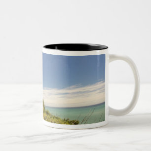 East Cape Lighthouse, Eastland, New Zealand Two-Tone Coffee Mug