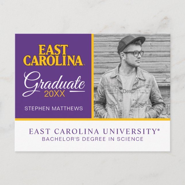 East Carolina University | East Carolina Announcement Postcard (Front)