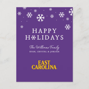 East Carolina University   East Carolina Holiday Postcard