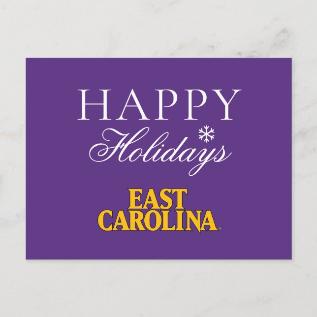 East Carolina University | East Carolina Holiday Postcard (Front)