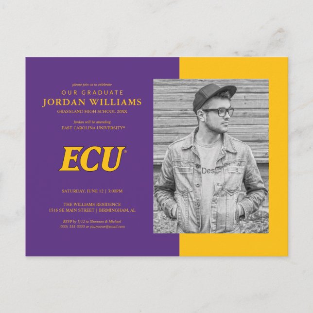 East Carolina University | ECU Logo Announcement Postcard (Front)