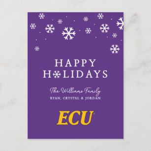 East Carolina University   ECU Logo Holiday Postcard