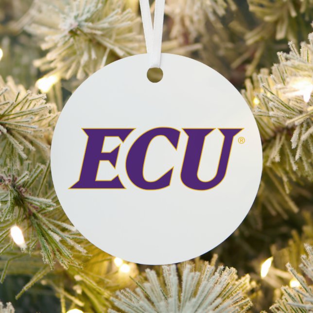 East Carolina University | ECU Logo Metal Tree Decoration (Insitu)