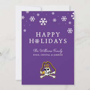 East Carolina University ECU Pirates 2 Holiday Card
