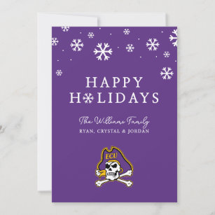 East Carolina University   ECU Pirates 2 Holiday Card