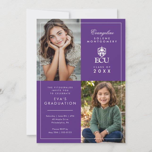 East Carolina University Graduation Invitation (Front)