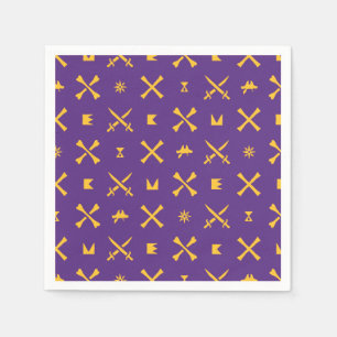 East Carolina University   Pirates Gold Pattern Napkin