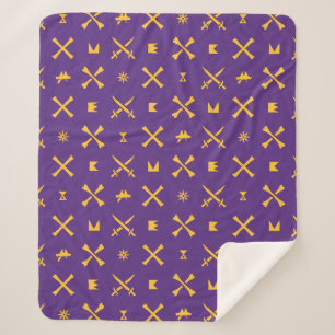 East Carolina University Pirates Gold Pattern Sherpa Blanket