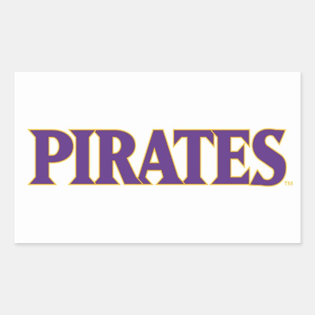 East Carolina University | Pirates Rectangular Sticker (Front)