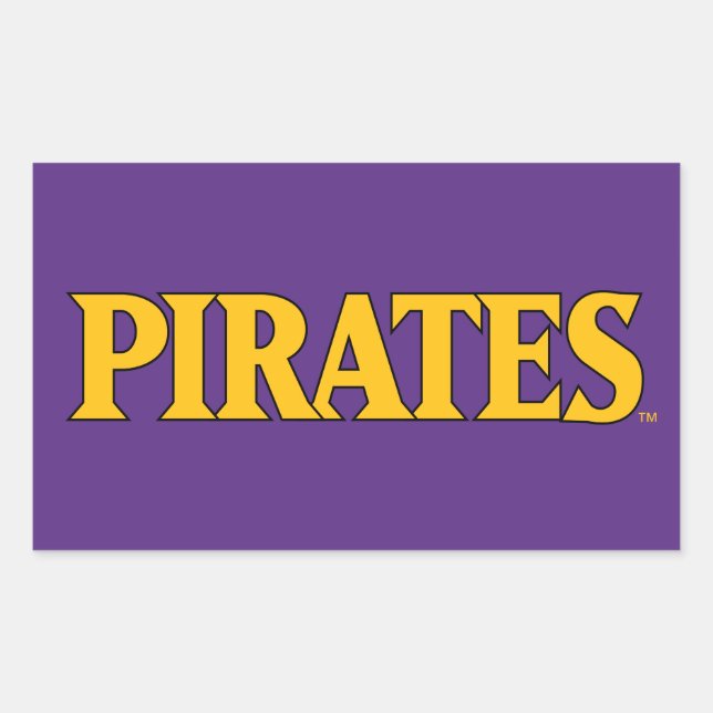 East Carolina University | Pirates Rectangular Sticker (Front)