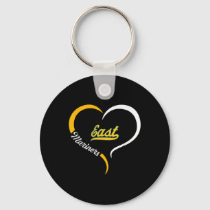 East Carteret Mariners Logo Half Heart Slogan Hs  Key Ring