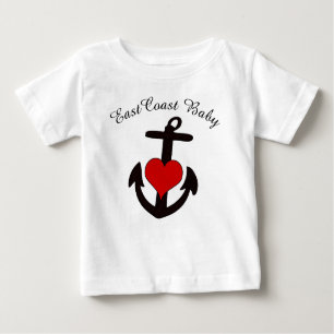 East Coast Baby anchor heart east coast baby shirt