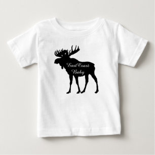 East Coast Baby cute rustic moose Christmas T-Shirt