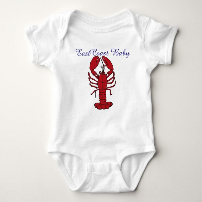 East Coast Baby Lobster Nova Scotia Canada Baby Bodysuit (Front)
