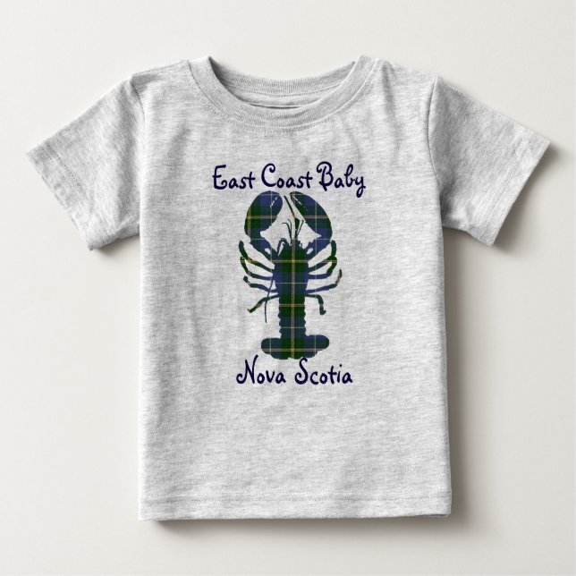 East Coast Baby Lobster Nova Scotia tartan Canada Baby T-Shirt (Front)