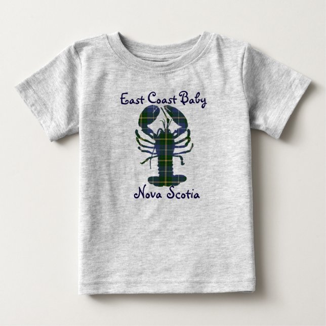 East Coast Baby Lobster Nova Scotia tartan Canada T-Shirt (Front)