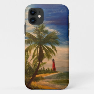 East Coast Beach and Lighthouse, by Gary Poling  iPhone 11 Case