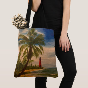 East Coast Beach and Lighthouse, by Gary Poling Tote Bag