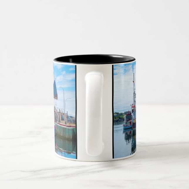 East coast Boats Two-Tone Coffee Mug (Handle)
