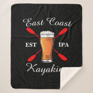 East Coast Kayaking est IPA beer fleece blanket