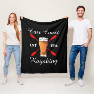 East Coast Kayaking est IPA beer fleece blanket